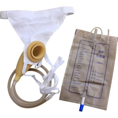 33.0 cm * 22.0 cm * 11.0 cm Men Urinals Latex Urine Collector Bedridden Breathable Bag Urinary Incontinence