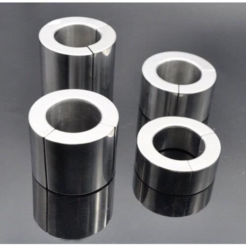 Stainless Steel Heavy Type Magnetic Suction Penis Ring Ball Stretcher Scrotum Pendant Sex Toys For Men Dick Metal Cock Ring