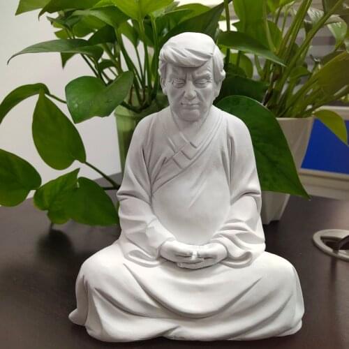 New Resin Buddha Statue Trump Donald Meditation Home Decoration Ornaments