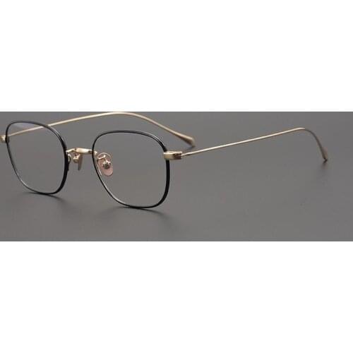 High Quality Pure Titanium Glasses Frame Men Women Handmade Optical Eyeglasses Oculo GMS199T Extra Light Only 5.5g