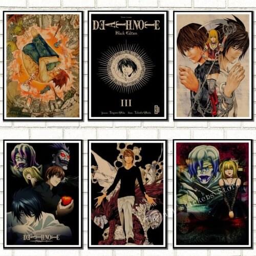 Japanese anime DEATH NOTE poster vintage poster Cafe Creative wallpaper Interior Decoration Free Shipping. wall decals /808