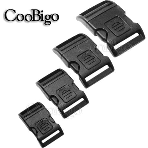 Black Plastic Self-locking & Arched Switch Buckle for Climbing Backpack Straps Camping Bags Webbing 20mm 25mm 32mm 38mm