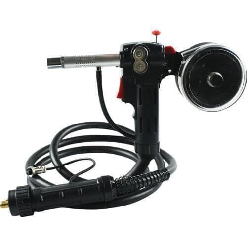 10Ft 3 Meters MIG Welder Spool Gun Wire Feeder Aluminum Welder Use Standard Spool with Euro Connection 24V DC Motor Free Nozzle
