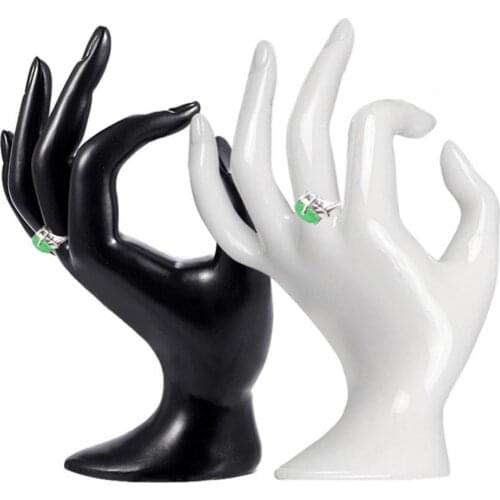 Hand Display Rack Smooth and Flat Decorative Plastic OK Shaped Finger Statues Stand Hand Model Bracelets Lady Mannequin Crafts