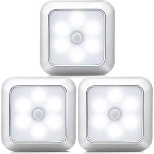 Thrisdar Motion Sensor LED Closet Lights Battery Powered Smart LED Night Light Wireless for Stair Step Hallway Garage Entrance