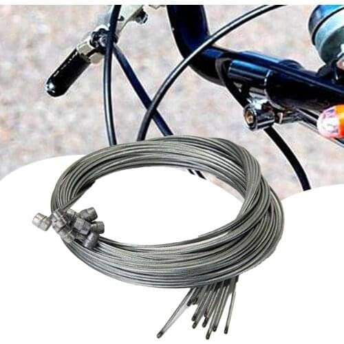 Hot 10Pcs 1.75M Universal Brake Inner Lines Hard Cuttable Stainless Steel High-end Core Brake For Folding Bicycles Bike Supply