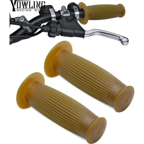 7/8" Handle Bar Retro Rubber Motorcycle Bike Vintage Coke Bottle Hand Grip For HONDA FSC600 D GL1800 VT750 C2B XR600R VFR750 F