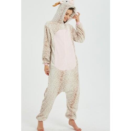 Women Men Halloween Costume Anime Cosplay adults Animal Unicorn Stitch Deer Onesies Jumpsuit Kids Warm Hooded Pajamas