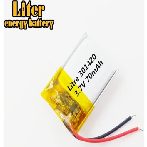 031420 301420 70MAH MP3 Bluetooth headset small toys battery 3.7V lithium battery 37V battery