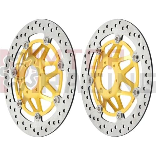 1 Pair Front Brake Disc for Honda VFR800 1998-2005 GL1500 F6C 1997-2003 XL1000 Varadero Non ABS Model 1999-2011 Brake Rotor Gold