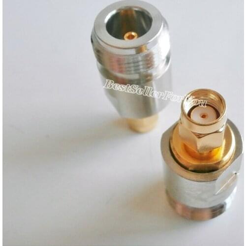 1Pcs N female To RP-SMA male (female pin ) plug jack Straight RF Coaxial Adapter Connector