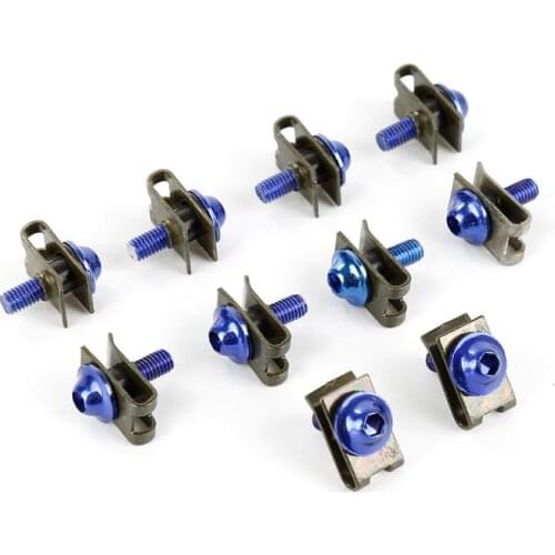 10Pcs 5*16mm Motorcycle Multi-Color M5 Fairing Bolts Spire Speed Fastener Clips Screws Metal Nuts & Bolts Moto Accessories