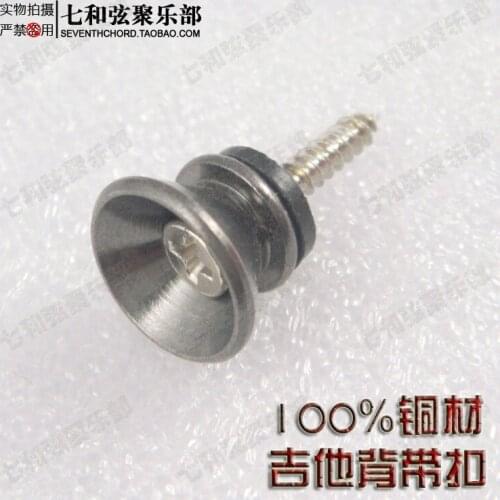 10pcs Black brass material Electric Bass Guitar Strap Lock End Pins/pegs,Strap Buttons for Acoustic Guitar parts