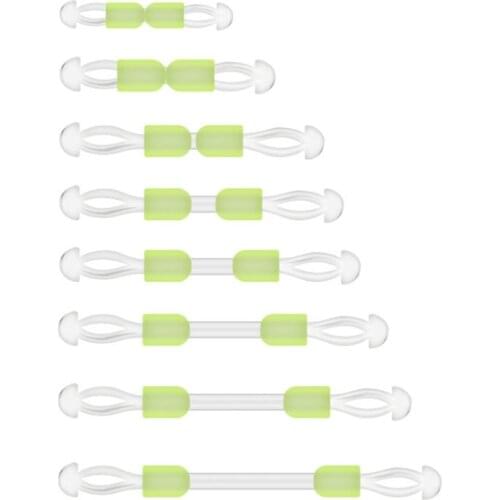 10pcs Double Hooks Contactor Device Fishing Line Space Bifurcation Eight Type Space Bean Line Swivel Fishing Tool Accessories