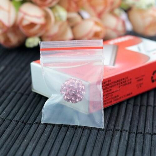 1000Pcs/Lot Small 2.5cm*2.5cm Clear Zip Lock Resealable Ziplock Grip Seal Plastic Retail Package Bag Zipper Packing Pack Pouch