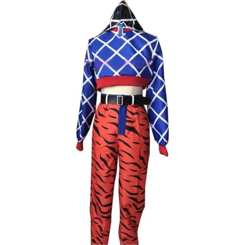 2020 JoJos Bizarre Adventure: Golden Wind Guido Mista Cosplay Costume Suit Adult Halloween Carnival Costumes Full Set Custom Ma