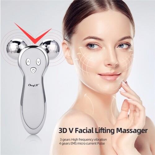3D V Face Ball Roller Face Massager Facial Lifting Firming Full Body Slimming Wrinkle Removal Pulse Skin Care Beauty Tool 42