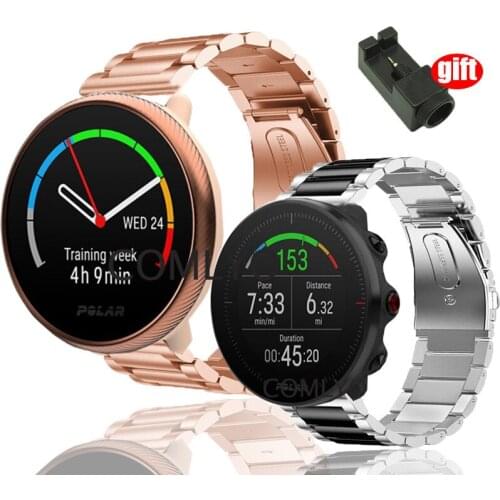 For POLAR Vantage M M2 Grit X Ignite 2 Unite Strap Smart Watch Band Replace Metal Bracelets Stainless Steel Adjustable belt