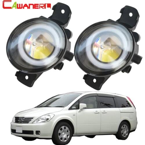 Cawanerl For Nissan Presage 2004 2005 2006 Car H11 LED Fog Light Angel Eye Daytime Running Light DRL 3000LM White 12V 2 Pieces