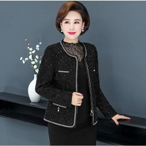 Elegant plus size mother jacket spring autumn coat mom thin jacket women jacket women coat jacket jackets for women coat women