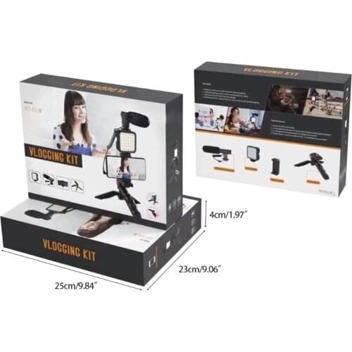 F3MA DSLR SLR Phone Vlog Tripod Vlogging Kits Live Selfie Fill Light Integration with Remote Control Microphone LED Light