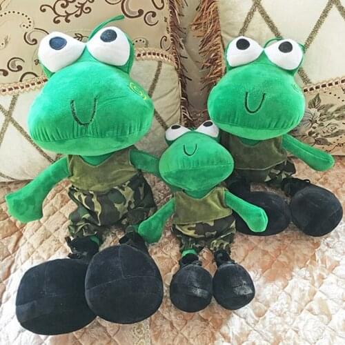 Fancytrader Stuffed Animals Frog Plush Toys Soft Anime Green Frogs Wear Shirt Doll Nice Present 65cm 26inch