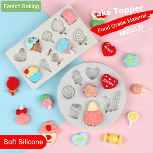 Many Kinds Cake Decorating Tools DIY Food Candy Waffles Cookie Chocolate Shape Fondant Cake Silicone Molds Creative DIY Mold