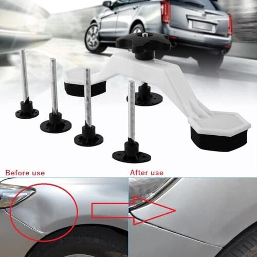 Auto Body Paintless Dent Repair Tools, Bridge Puller Dent Removal Dent Repair Puller Kit Set 5Pcs Tools Kit Car Body Dent Repair