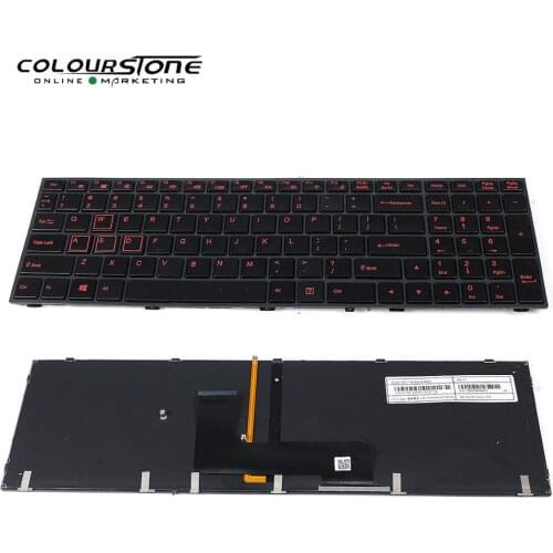 US laptop keyboard for Hasee Z7 Z7-i78172D2 Z7 SL7S3 Z7 178172S2 Z7 178172R2 SP752 Red letter print with backlit keyboard