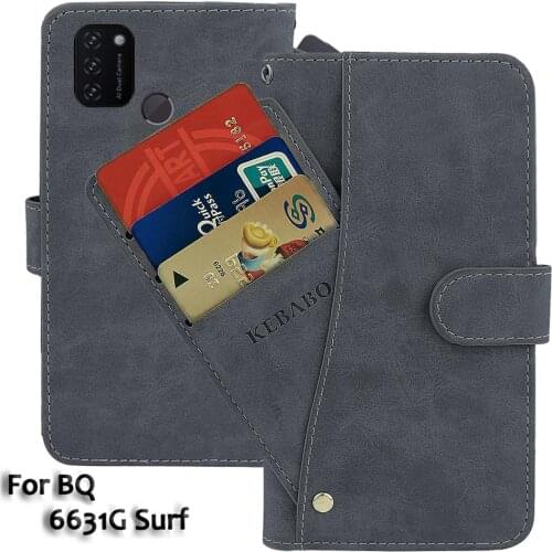 Leather Wallet BQ 6631G Surf Case 6.53" Flip Fashion Luxury Front Card Slots Cases Cover Business Magnetic Phone Bags