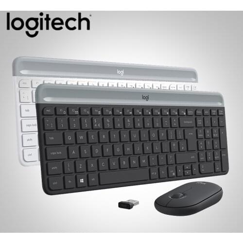 Logitech MK470 Wireless Quiet Keyboard Mouse Set Office Business Portable Light Desktop Computer Laptop Special USB