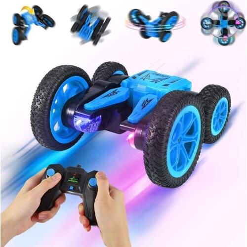 Stunt Car Toy Remote Control Car 2.4Ghz Double Sided Drive 360 Rotating High Speed 4wd RC Car