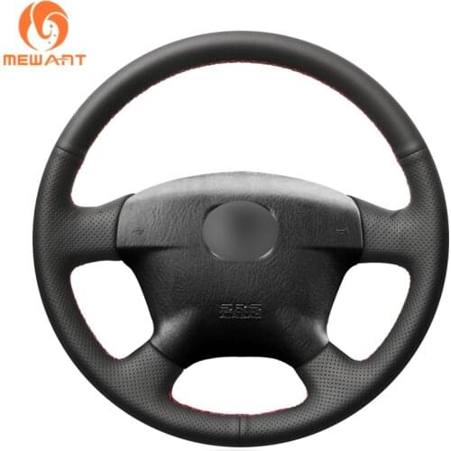 MEWANT Black Artificial Leather Car Steering Wheel Covers for Honda Civic 2001 2002 2003 Odyssey Stream 2000-2004