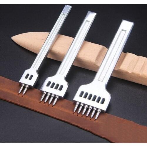 New Style White Row Punch 4mm Specification Leather Production Stitching Punching Diamond Chisel round Hole Row Punch