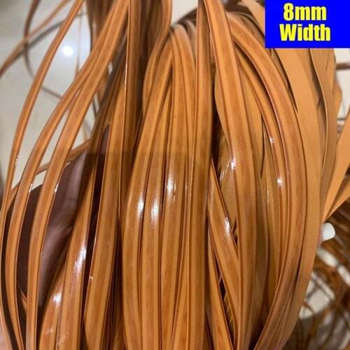 8mm 500g Light Yellow GradientFlat Synthetic Rattan Material Diy Handmade Rattans Roll Knit Repair Chair Table Hanging Basket