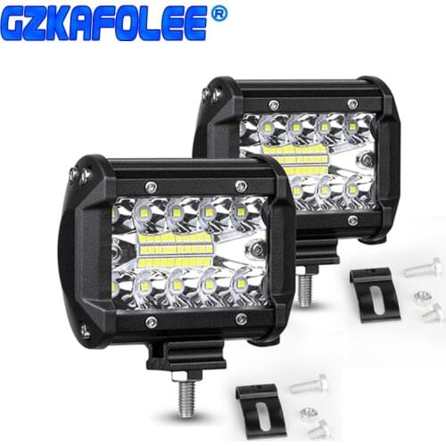 GZKAFOLEE 4 inch LED Bar LED Work Light Bar for Offroad Boat Tractor Truck 4x4 SUV Fog Light 12V 24V Headlight for ATV Led Bar