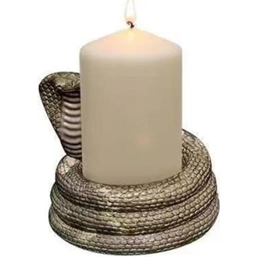 R58E Cobra Candlestick Epoxy Resin Mold Snake Shaped Candle Holder Silicone Mould DIY Crafts Ornaments Casting Tool