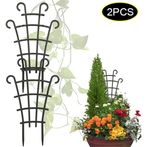 2Pcs Plant Climbing Trellis DIY Garden Plastic Mini Superimposed Potted Plant Support Garden Trellises for Plant Vines