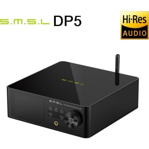 SMSL DP5 MQA Full Decoding HIFI Network Music Player ES9038Pro Steaming Playback DSD256 MQA DLNA SAMBA WIFI Player Smart home