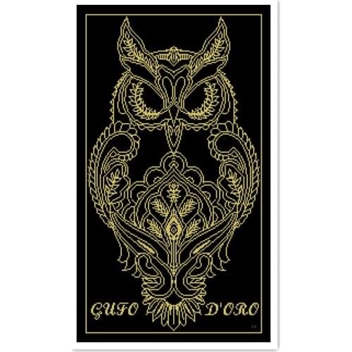 The owl cross stitch package simple animal aida 18ct 14ct 11ct black cloth people kit embroidery DIY handmade needlework