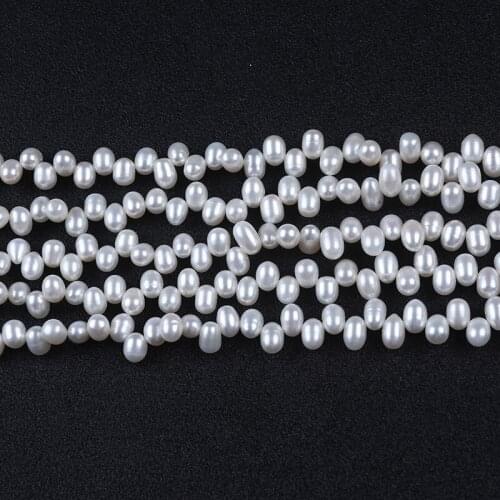 Special Top-Drilled Hole Rice Shape Cultured Pearl Bead Strand High Quality AAA Grade Good Luster