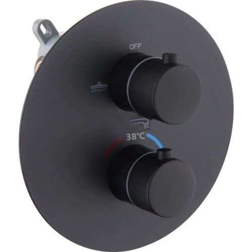 Thermostatic Shower Faucet Mixing Valve 2 or 3 Ways Concealed Easy-mount Box Brass Concealed Valve Wall Mount IS044