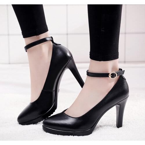 Qiannml Womens Shoes with Heels Spring 2020 Breathable Pointed Toe Patent Leather Pumps Woman High Heels Prom Work Shoes