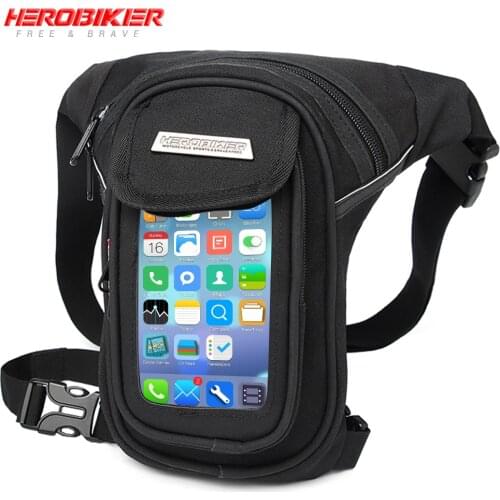 HEROBIKER Motorcycle Drop Leg Bag Waterproof Touch Screen Phone Bag Motorcycle Case Moto Bags Multifunction Knight Waist Case