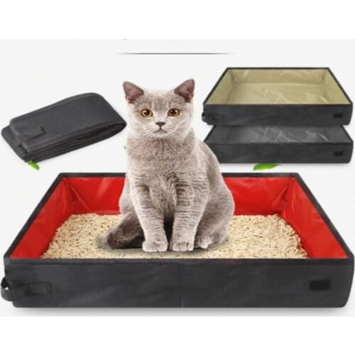 Pet waterproof cat dog travel toilet foldable portable travel cat bed travel dog bed either use as bed or use as toilet