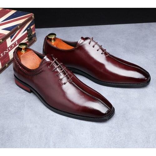 WEH Men's Patent Leather Shoes