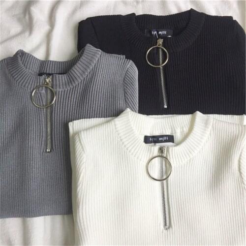 Tumblr Rushed Cotton Woven Sequined Solid Unicorn Female T-shirts 2018 Hot Woman Casual T-shirt Metal Ring Short-sleeved Shirt