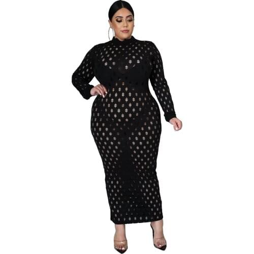 Mesh Dresses for Women Summer Long Sleeve See Through Long Dresses Plus Size 5XL 4XL 5XL Oversized Party Club Outfits Clubwear