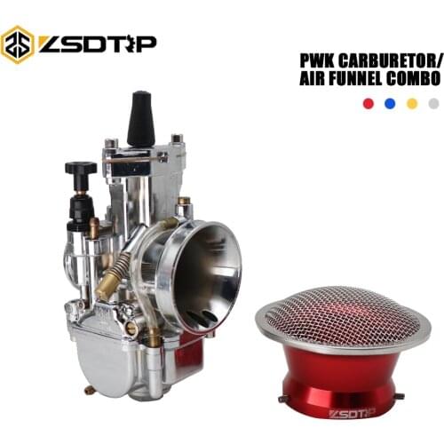 ZSDTRP Motorcycle PWK Carburetor 32 34 mm with Power Jet+ 55mm Air Filter Cup For 125-250CC Dit Pit bike motorcross racing