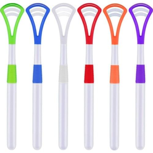 1 Pcs Hot Selling Tongue Cleaner Adult Bad Breath Removal Tongue Brush Silicone Tongue Scraper Oral Care Tool